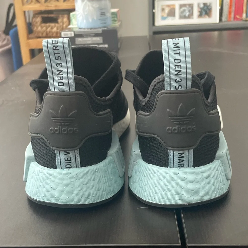 Women’s Adidas NMD Black & Light Blue - Picture 2 of 6